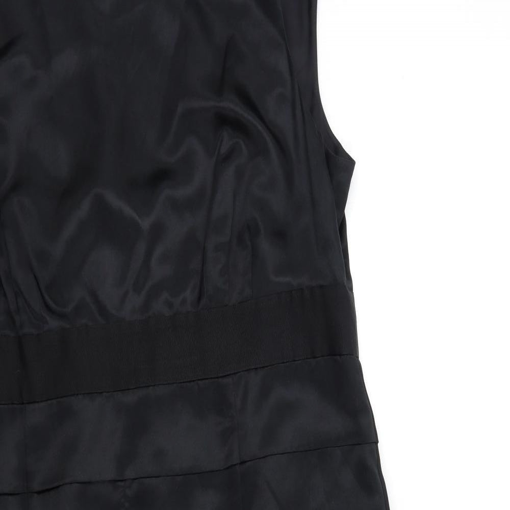 Monsoon Womens Black  Satin A-Line  Size 20