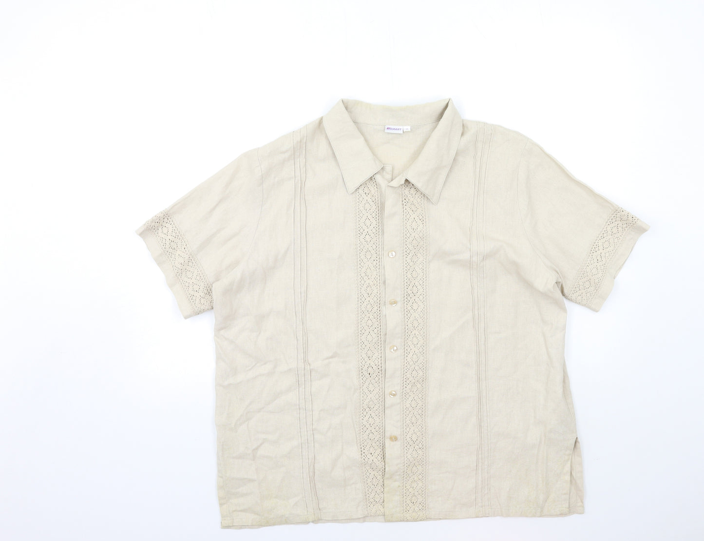 Damart Womens Beige   Basic Button-Up Size 20