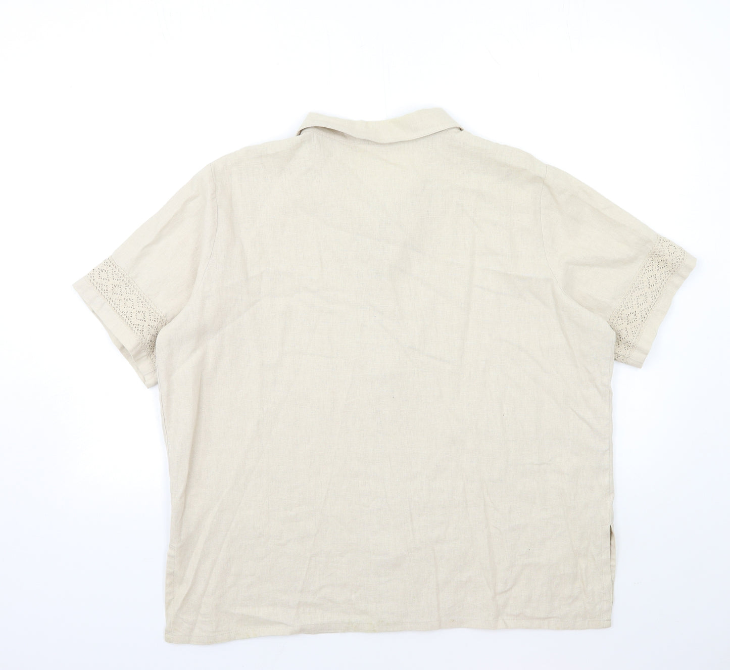 Damart Womens Beige   Basic Button-Up Size 20