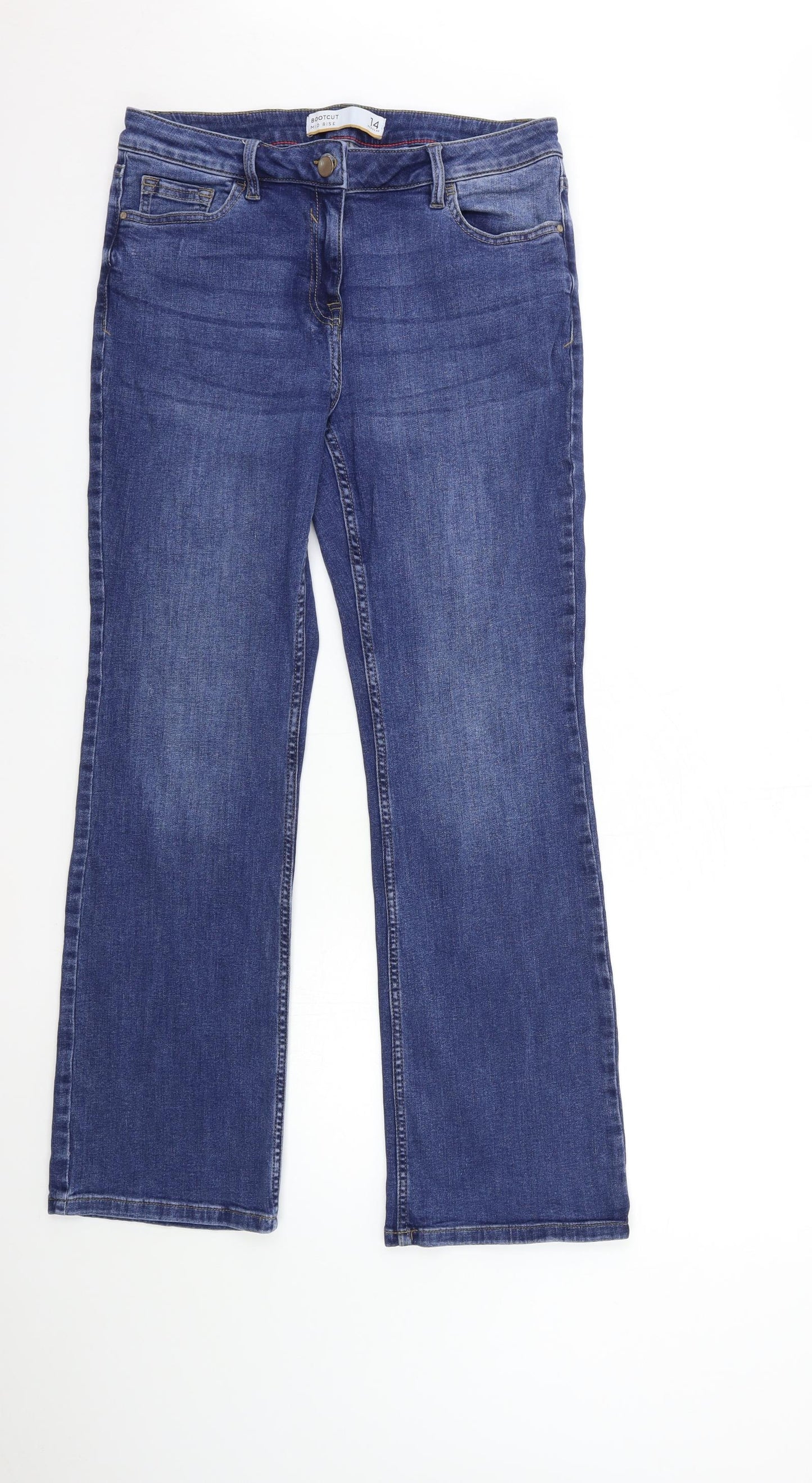 NEXT Womens Blue  Denim Bootcut Jeans Size 14 L30 in