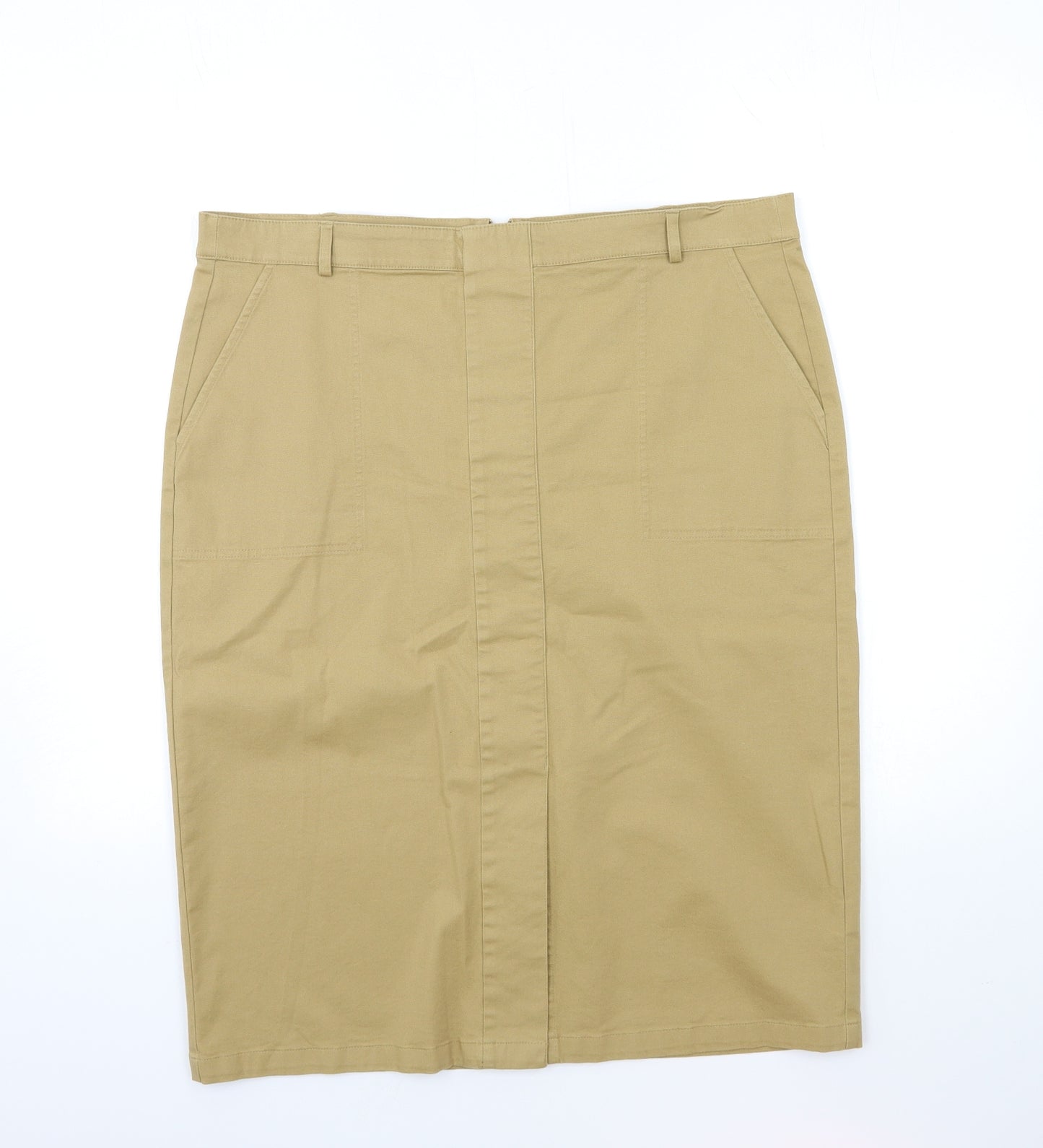 Marks and Spencer Womens Beige   Straight & Pencil Skirt Size 16