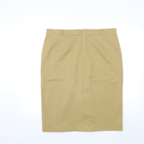 Marks and Spencer Womens Beige   Straight & Pencil Skirt Size 16