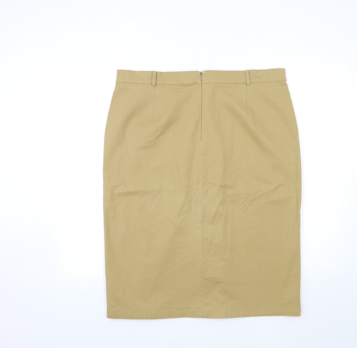 Marks and Spencer Womens Beige   Straight & Pencil Skirt Size 16