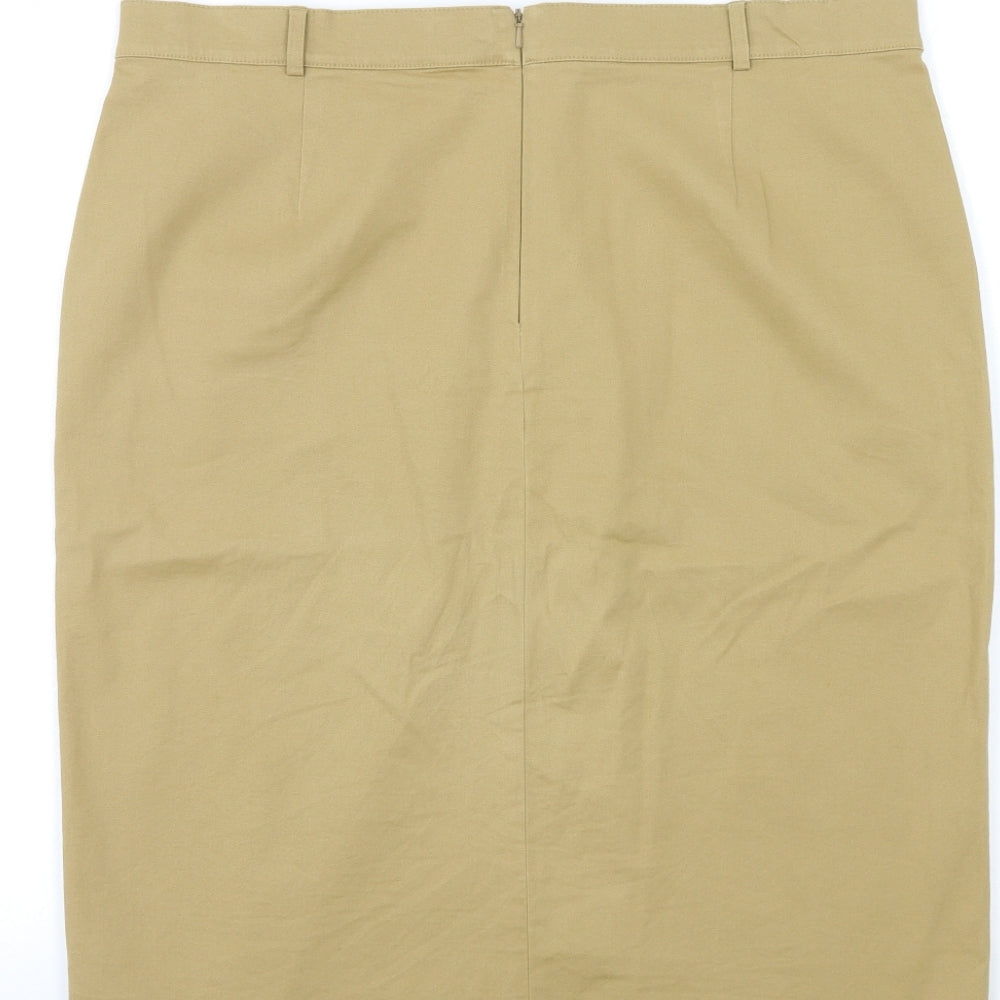 Marks and Spencer Womens Beige   Straight & Pencil Skirt Size 16