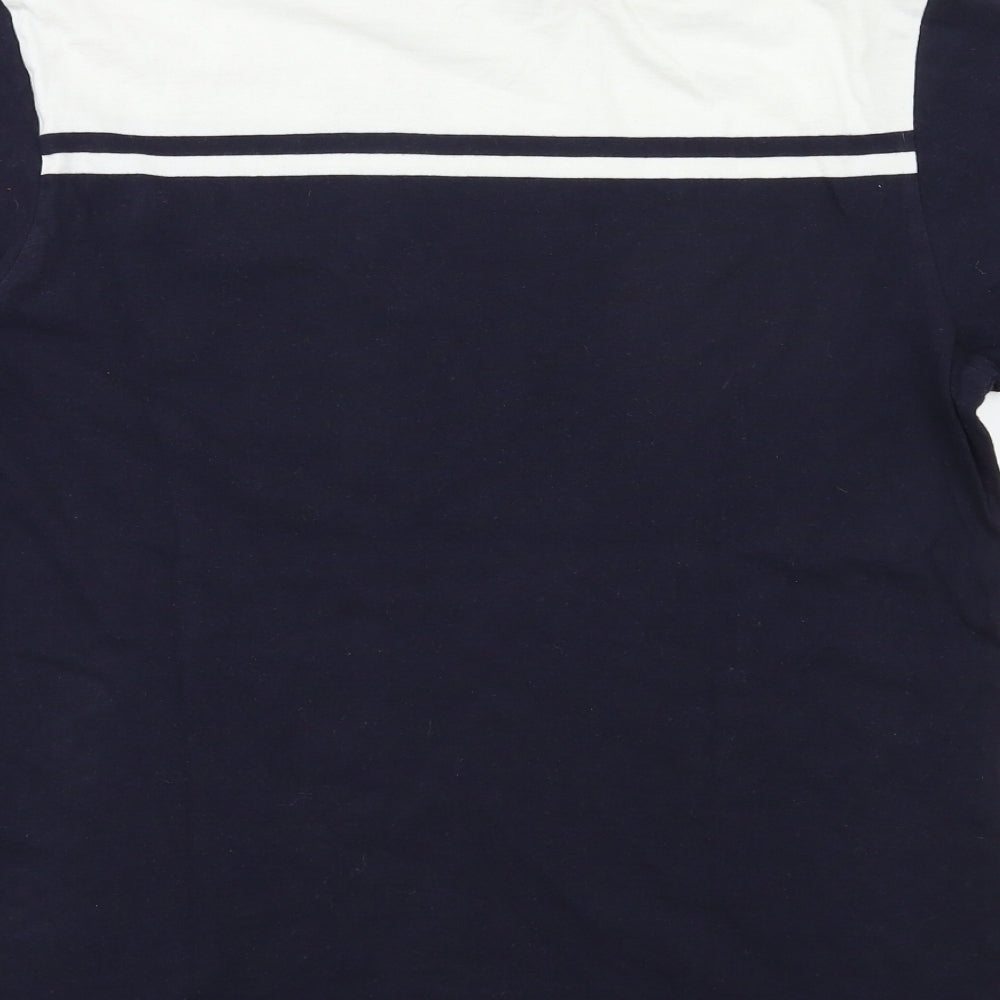 Sergio Tacchini Mens Blue Striped   T-Shirt Size XL