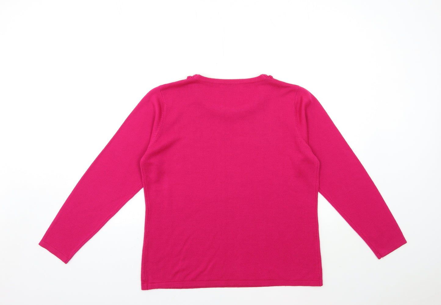 Classic Womens Pink  Knit Pullover Jumper Size 16