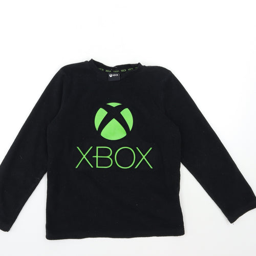 F&F Boys Black  Fleece  Pyjama Top Size 8 Years  - XBOX