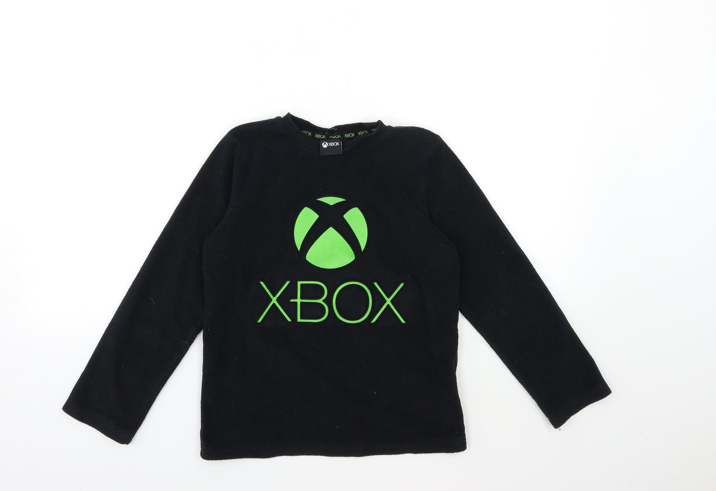 F&F Boys Black  Fleece  Pyjama Top Size 8 Years  - XBOX