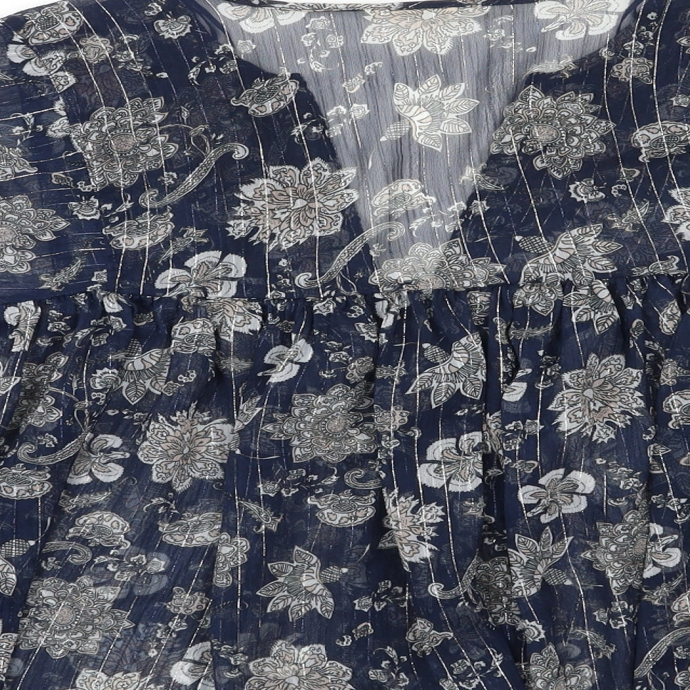 Falmer Heritage Womens Blue   Kimono Blouse Size 14