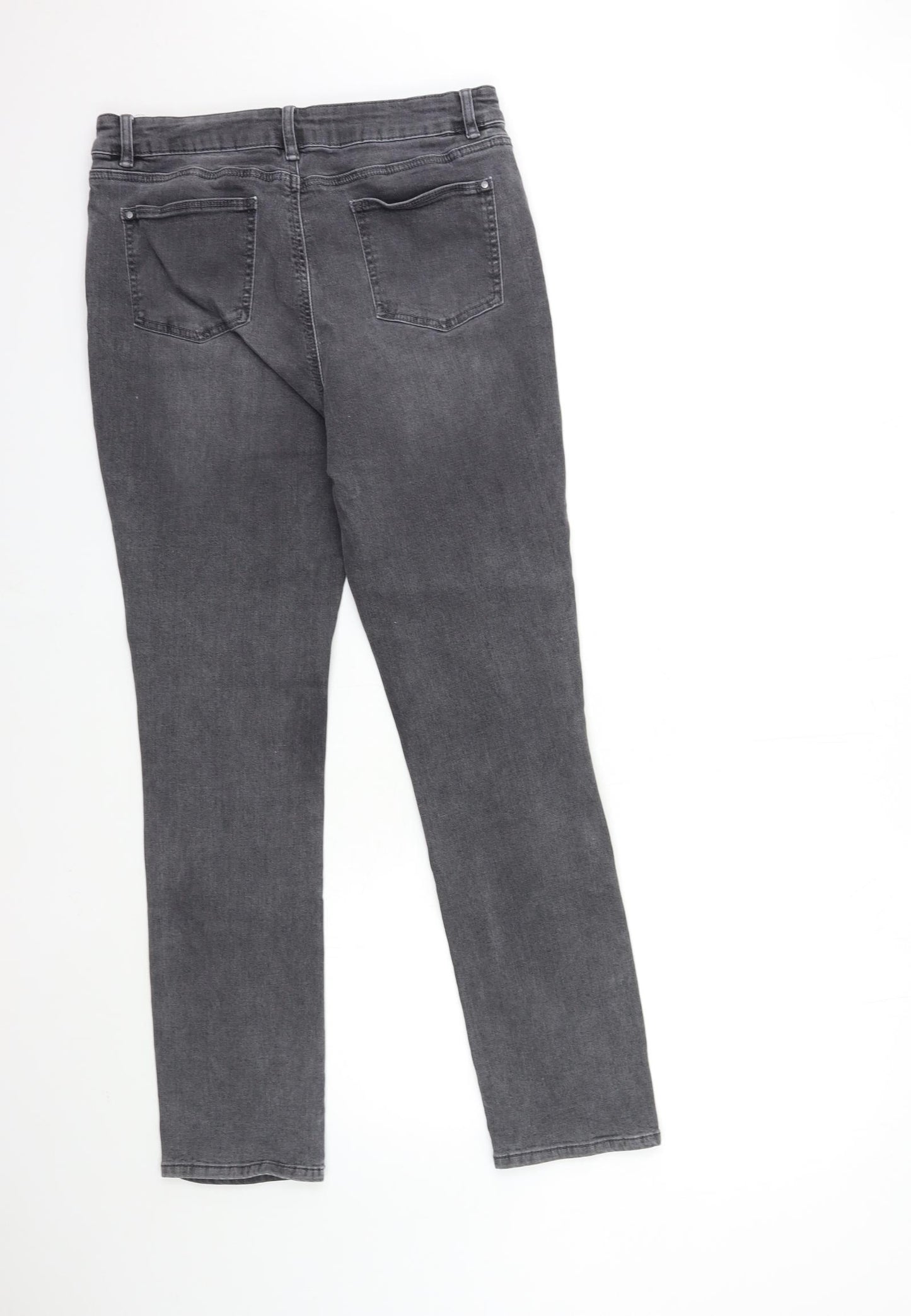 TU Womens Grey  Denim Skinny Jeans Size 14 L29 in