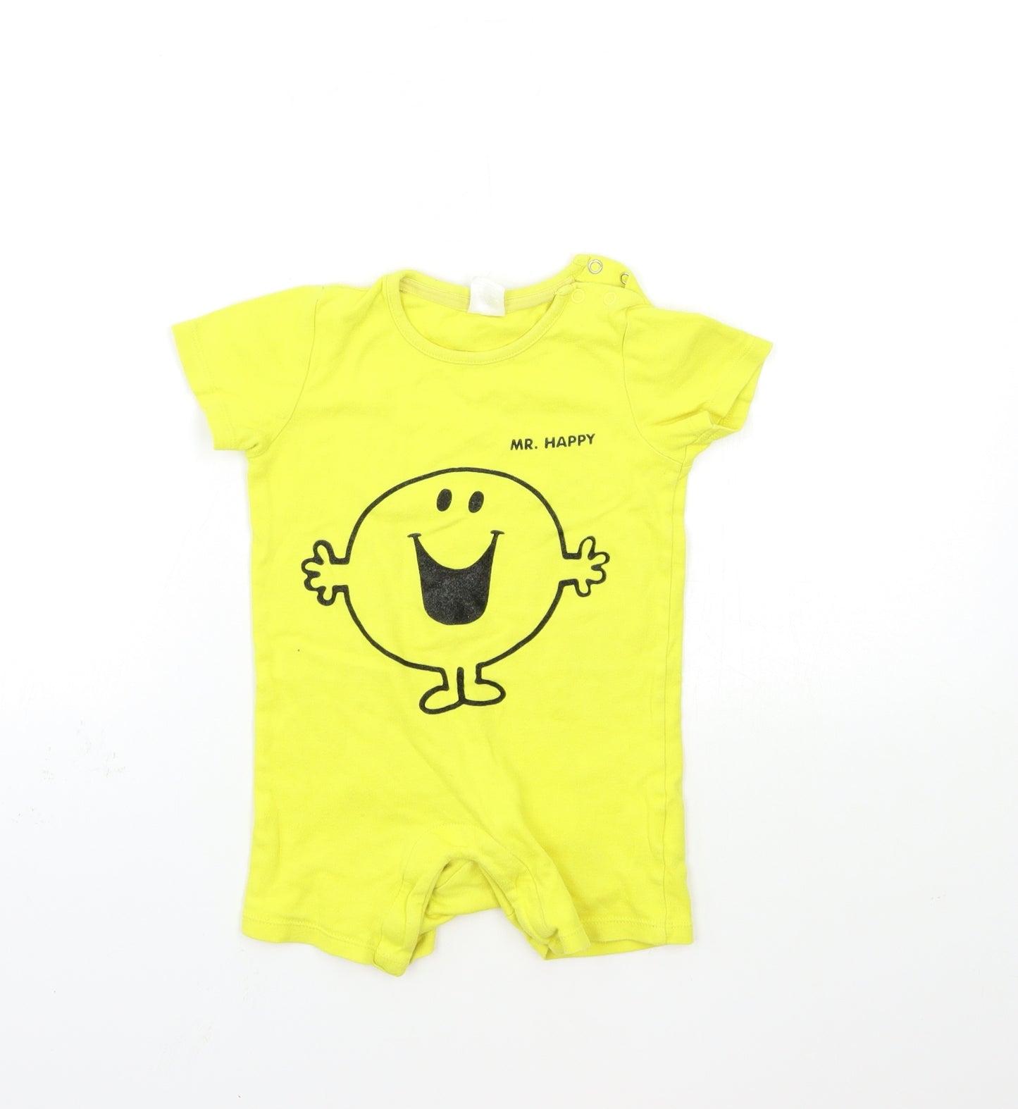 F&F Baby Yellow   Babygrow One-Piece Size 12-18 Months  - MR.HAPPY