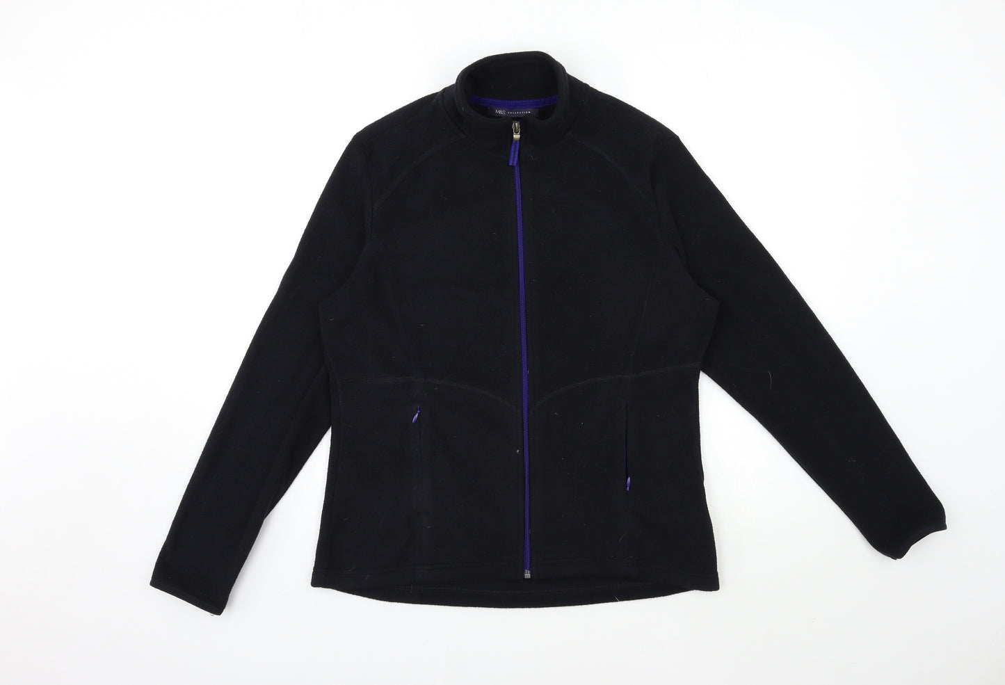 Marks and Spencer Womens Black  Fleece Jacket  Size 12