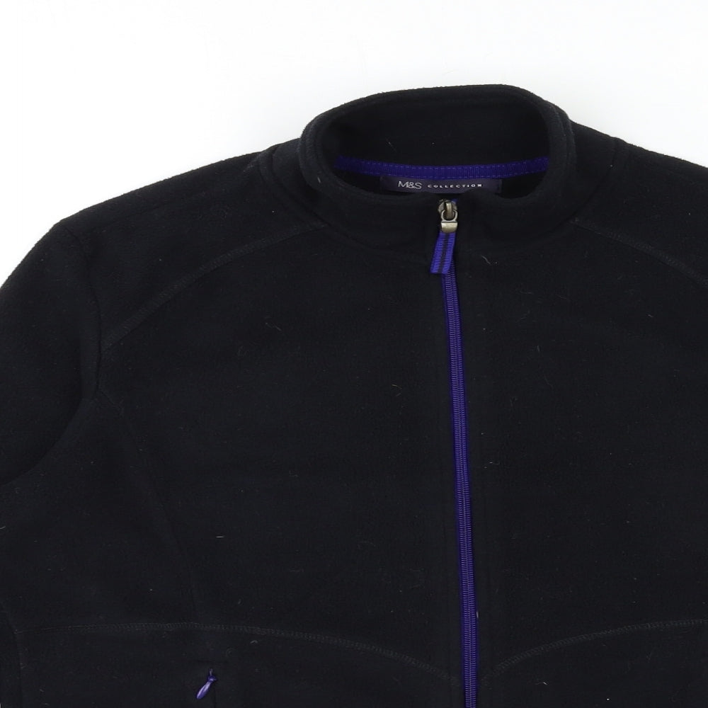 Marks and Spencer Womens Black  Fleece Jacket  Size 12