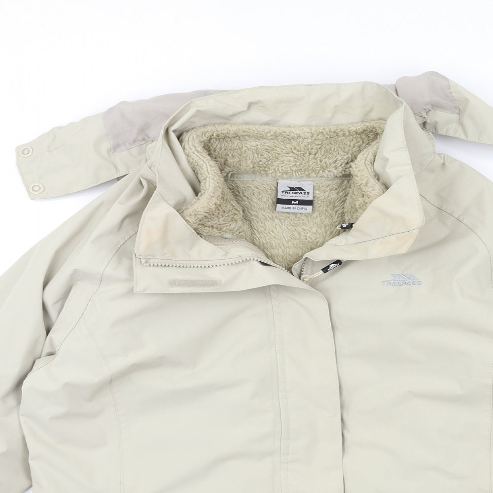 Trespass Womens Beige   Rain Coat Coat Size M