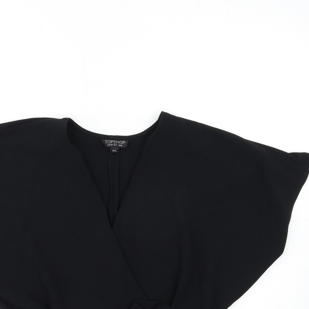 Topshop Womens Black   Basic Blouse Size 8