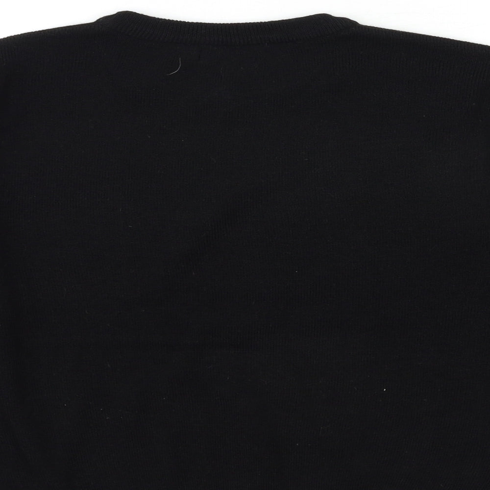 Boohoo Womens Black  Knit Pullover Jumper Size M