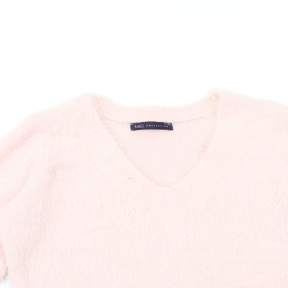 Marks and Spencer Womens Pink  Knit Pullover Jumper Size S