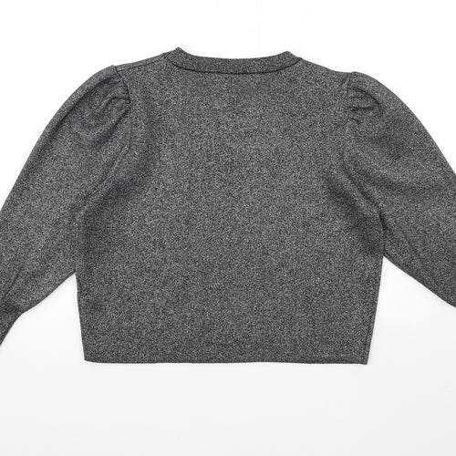 New Look Womens Silver  Knit Pullover Jumper Size 18