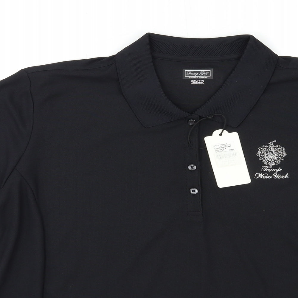 TRUMP GOLF Mens Black    Polo Size 2XL