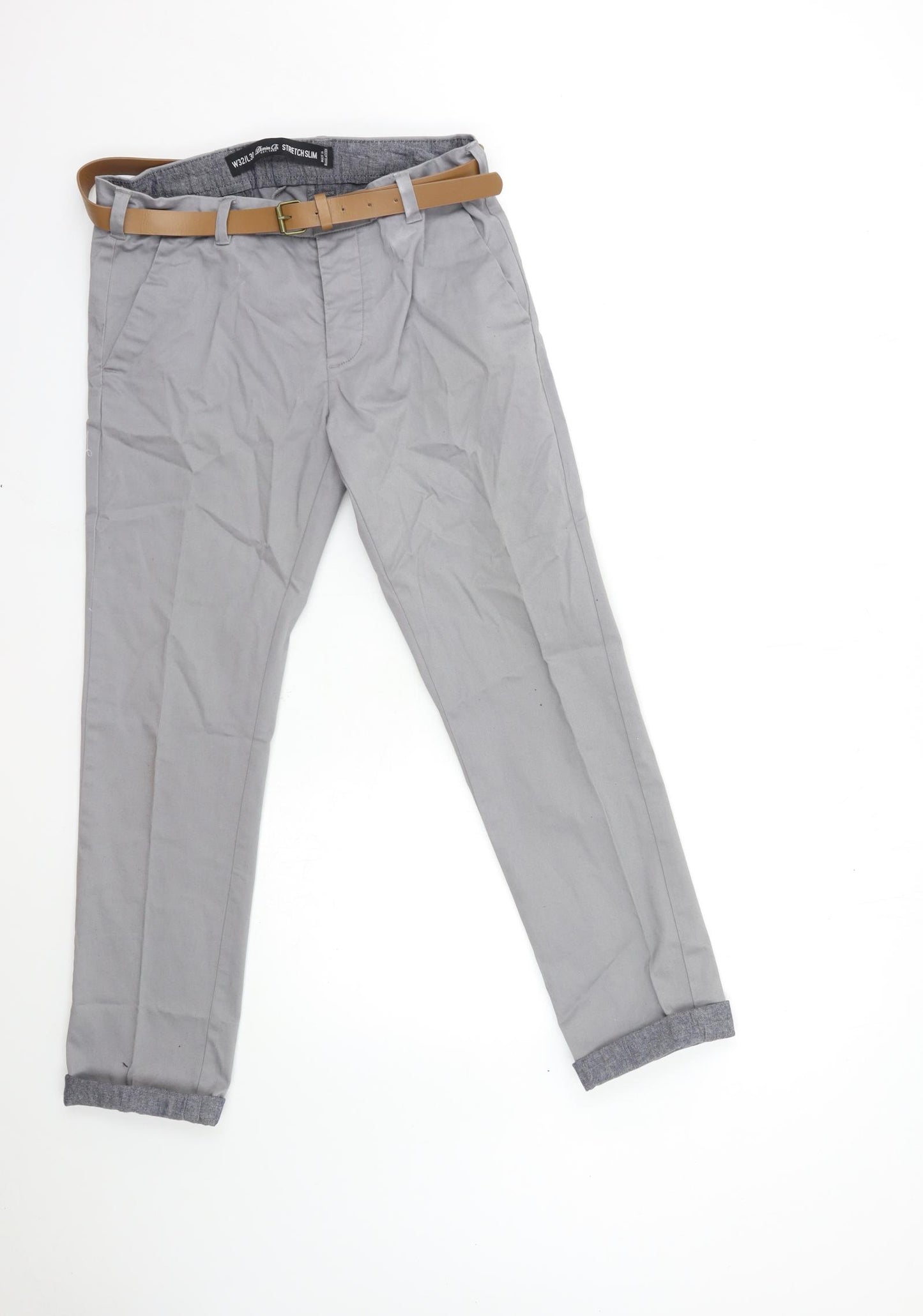 Cedar Wood State Mens Grey   Chino Trousers Size 32 in L30 in