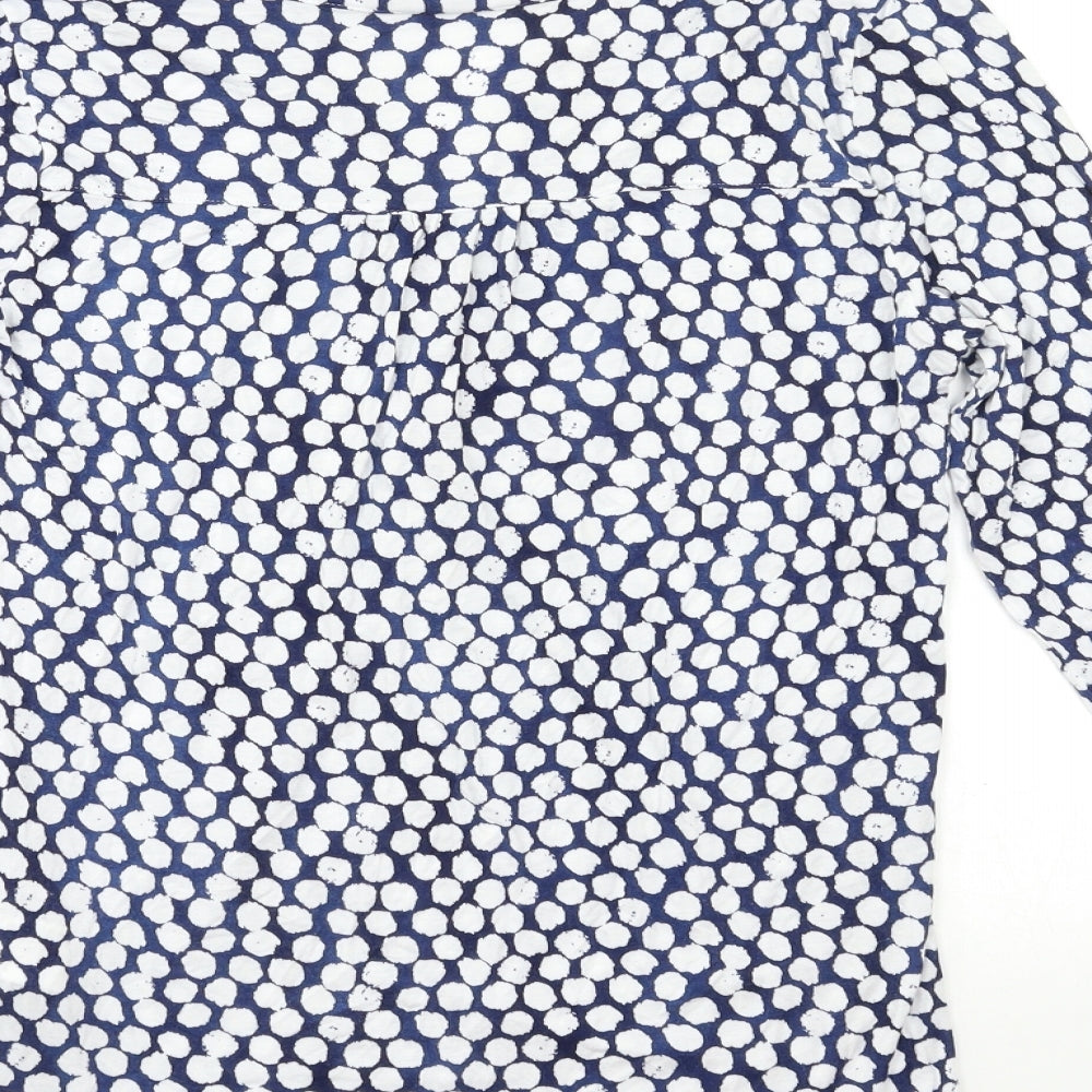 H&M Womens Blue Polka Dot  Basic T-Shirt Size M