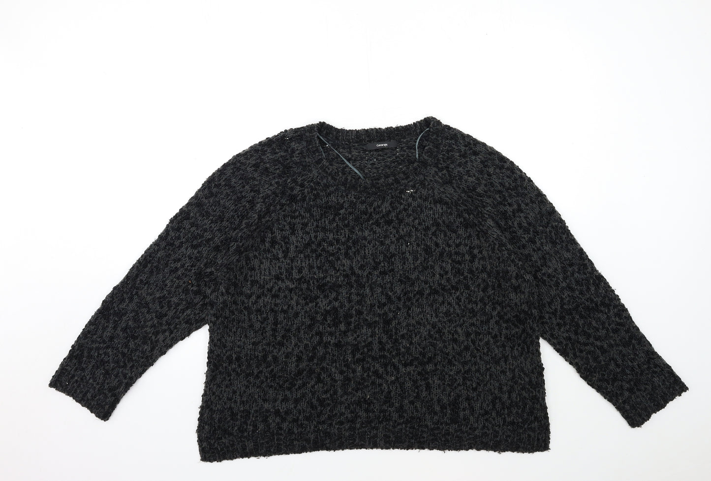 George Womens Grey  Knit Pullover Jumper Size 24