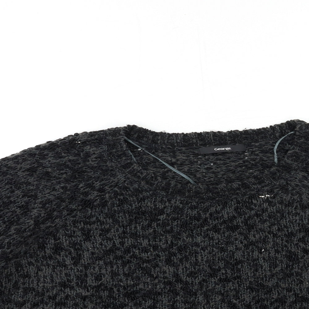 George Womens Grey  Knit Pullover Jumper Size 24