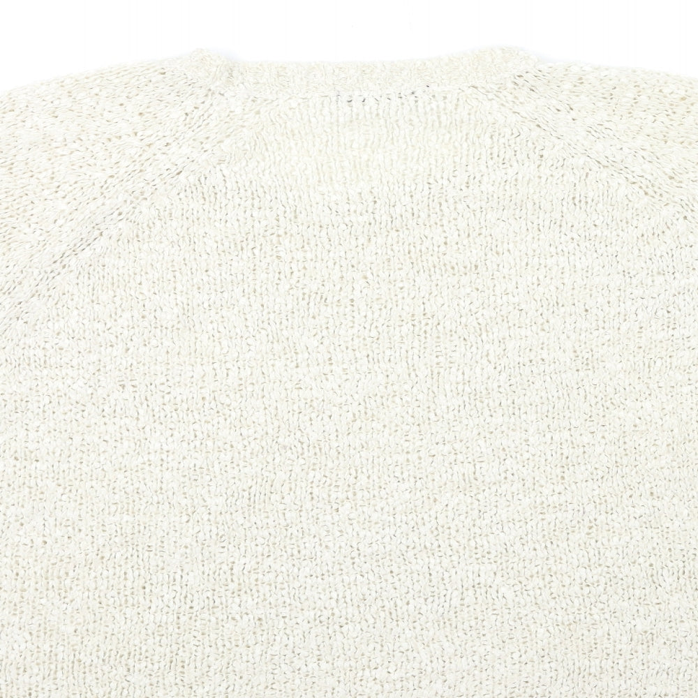 George Womens White  Knit Pullover Jumper Size 24