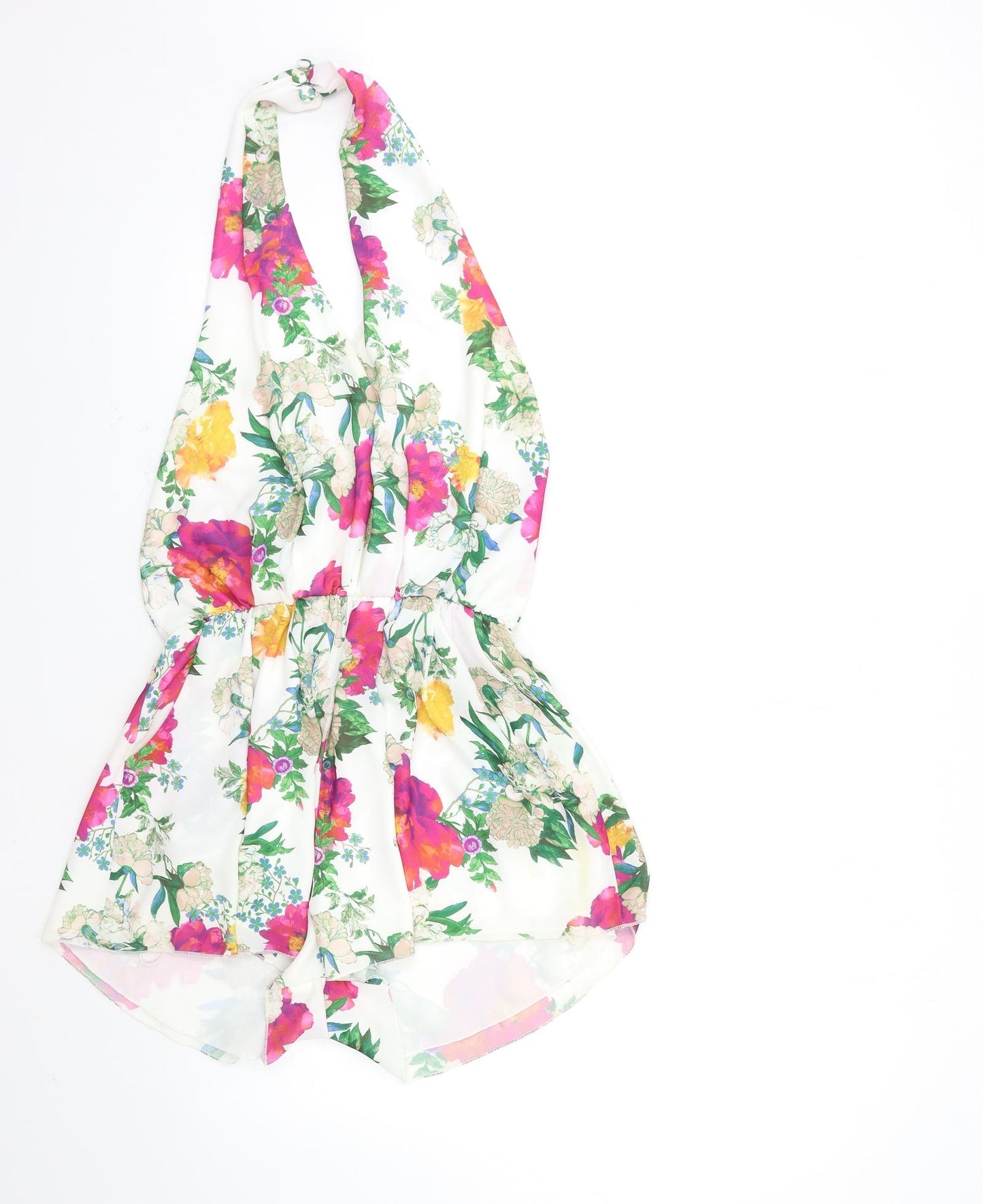 Love Womens White Floral  Playsuit One-Piece Size M
