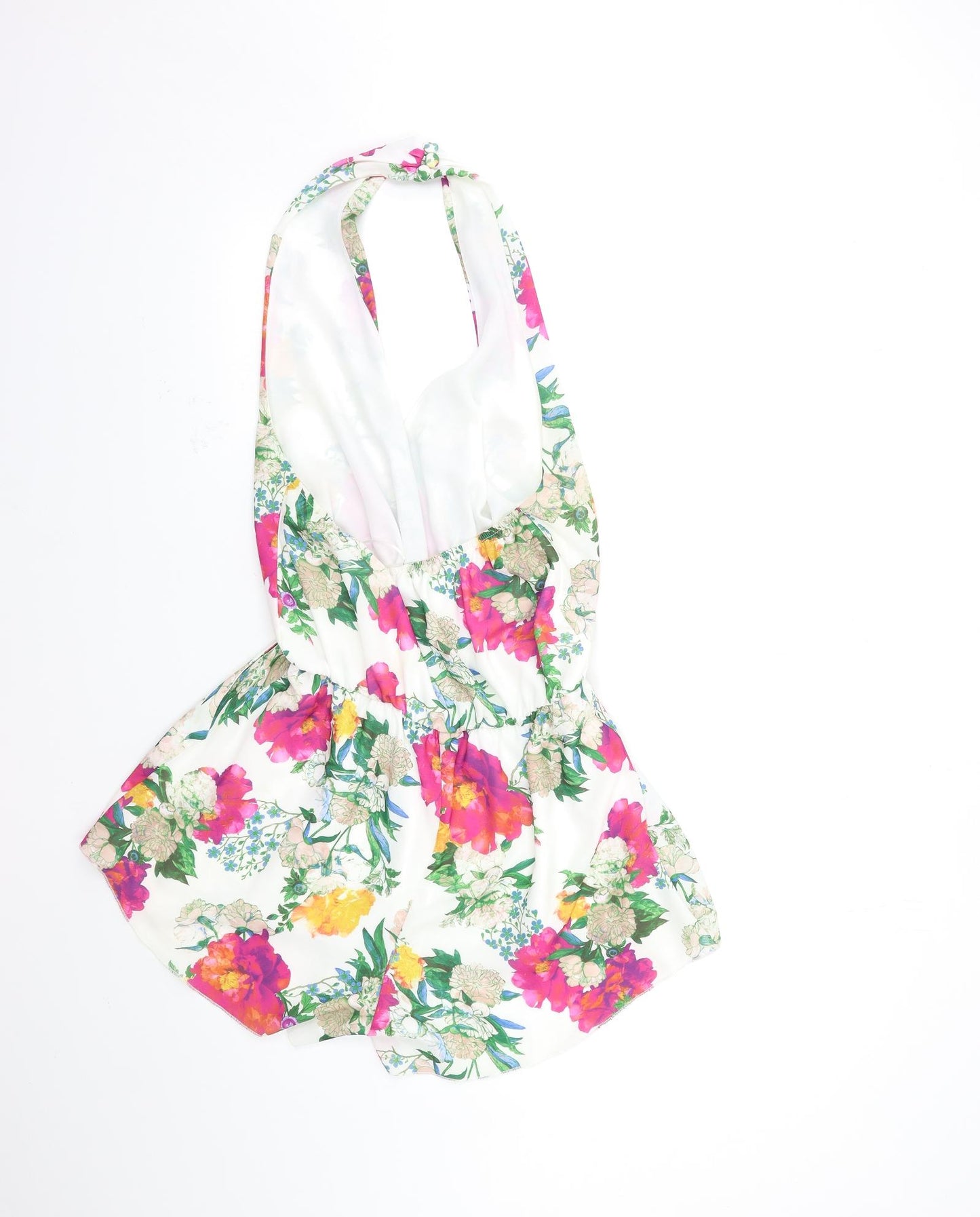 Love Womens White Floral  Playsuit One-Piece Size M