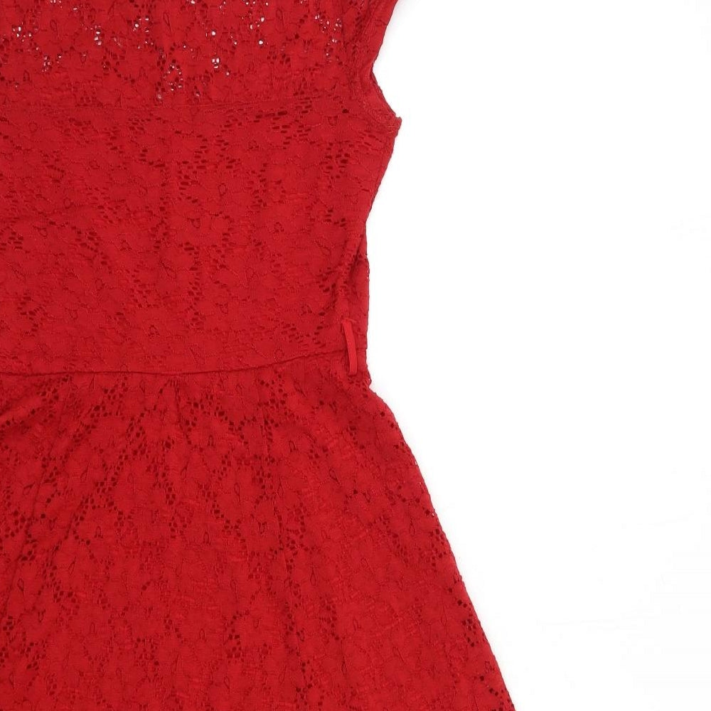 New Look Womens Red   Fit & Flare  Size 12