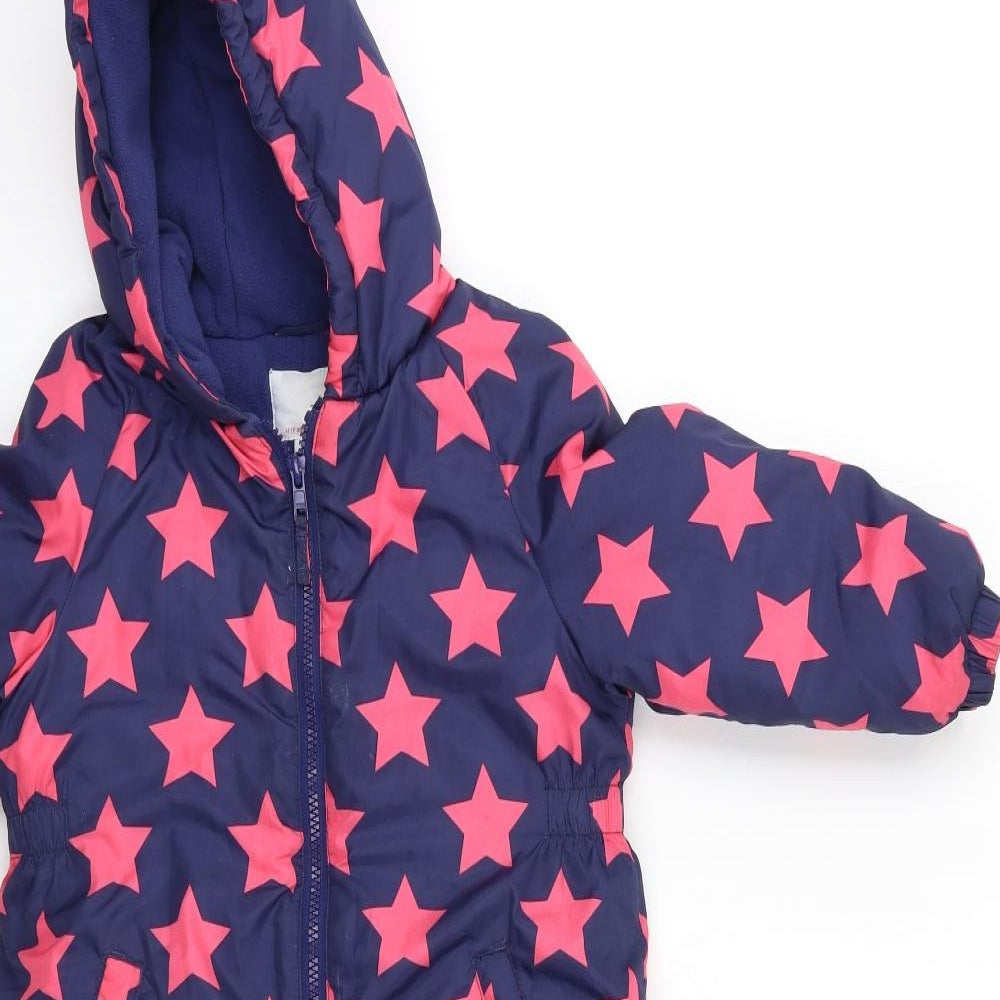 NEXT Baby Blue Polka Dot  Overcoat Snowsuit Size 18-24 Months