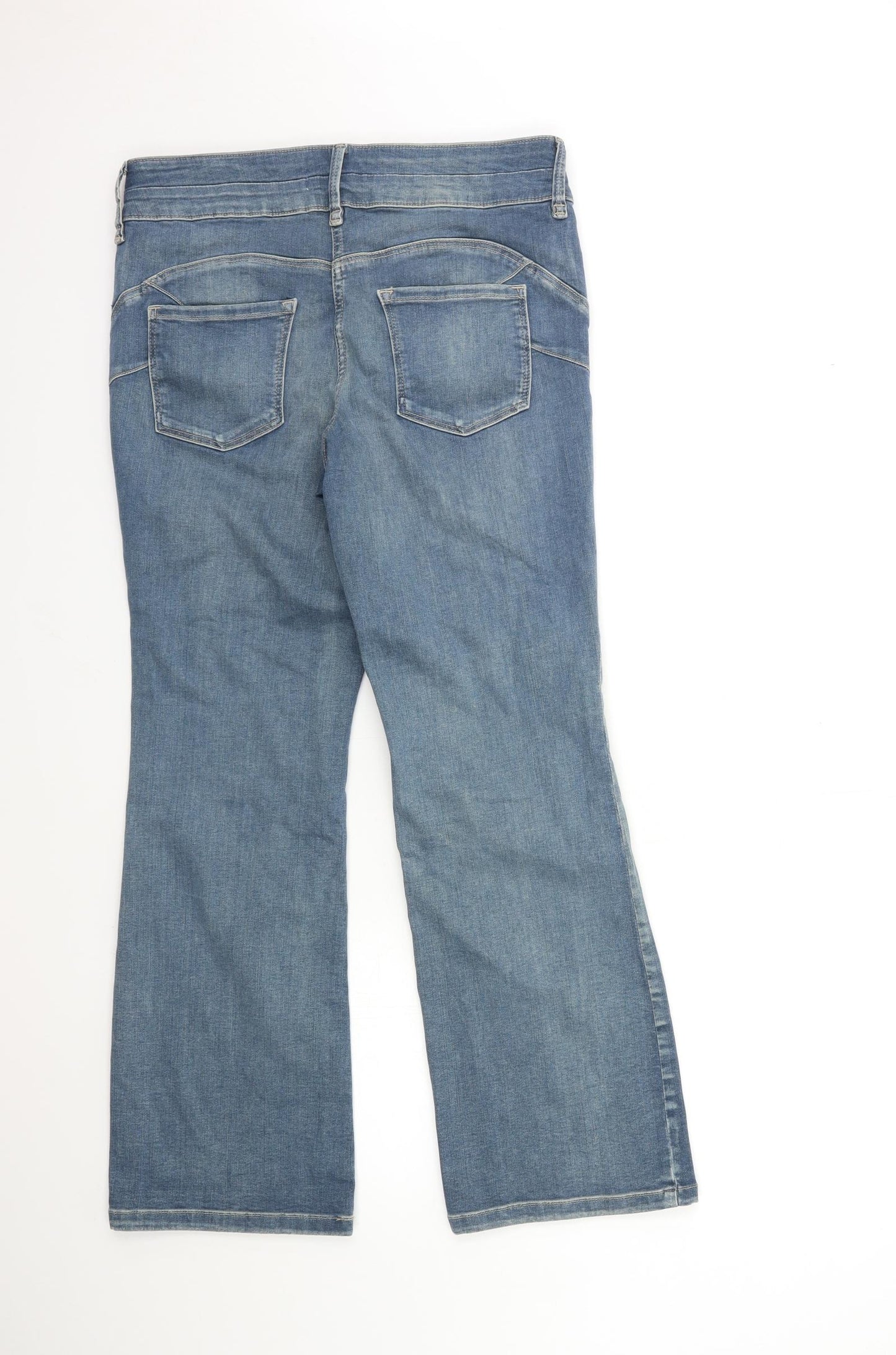 NEXT Womens Blue  Denim Flared Jeans Size 16 L29 in