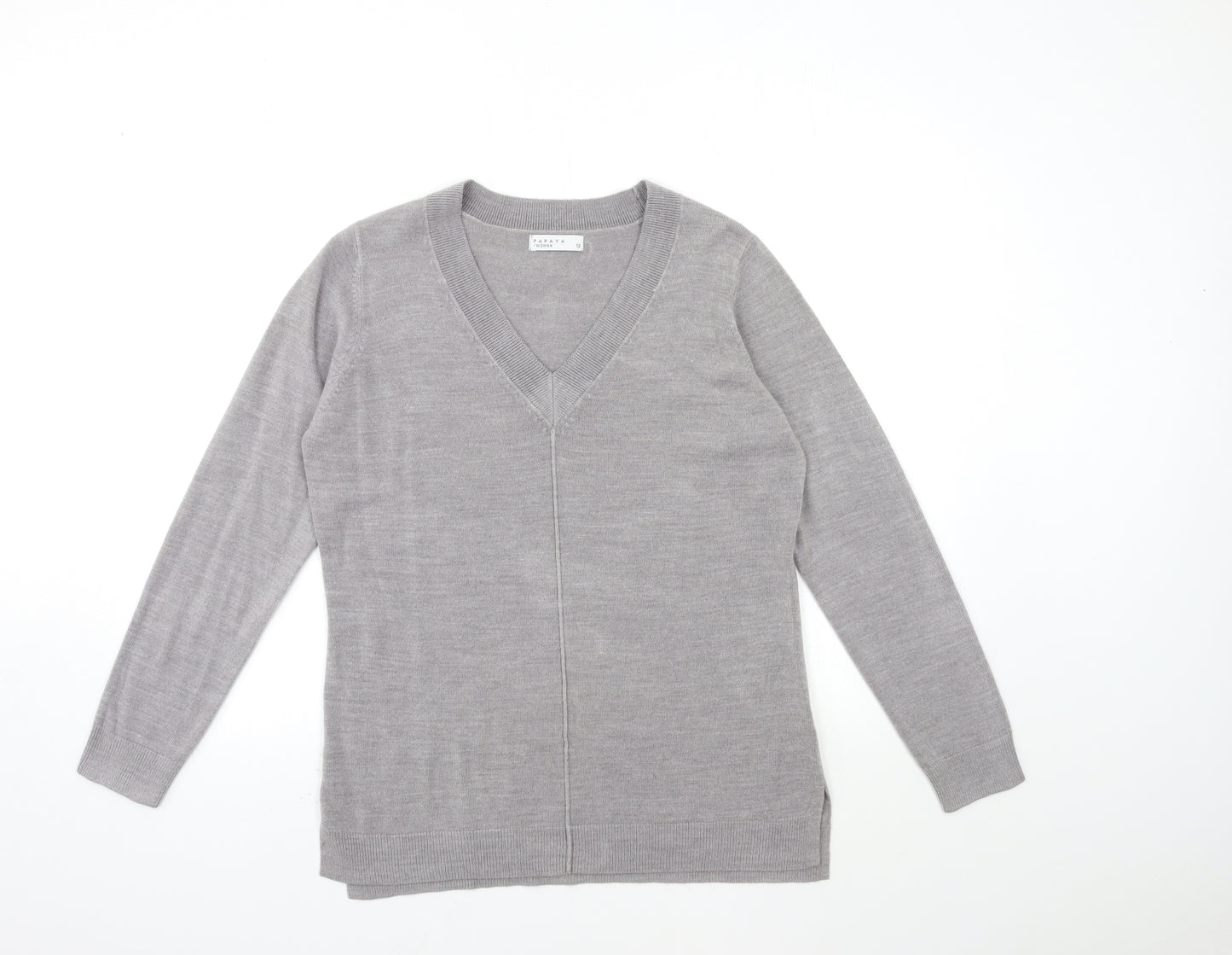 Papaya Womens Gold  Knit Pullover Jumper Size 12