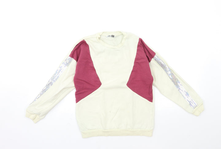 PEP&CO Girls Beige Pullover Sweatshirt Size 10 Years