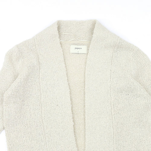 Papaya Womens Beige  Knit Cardigan Jumper Size S