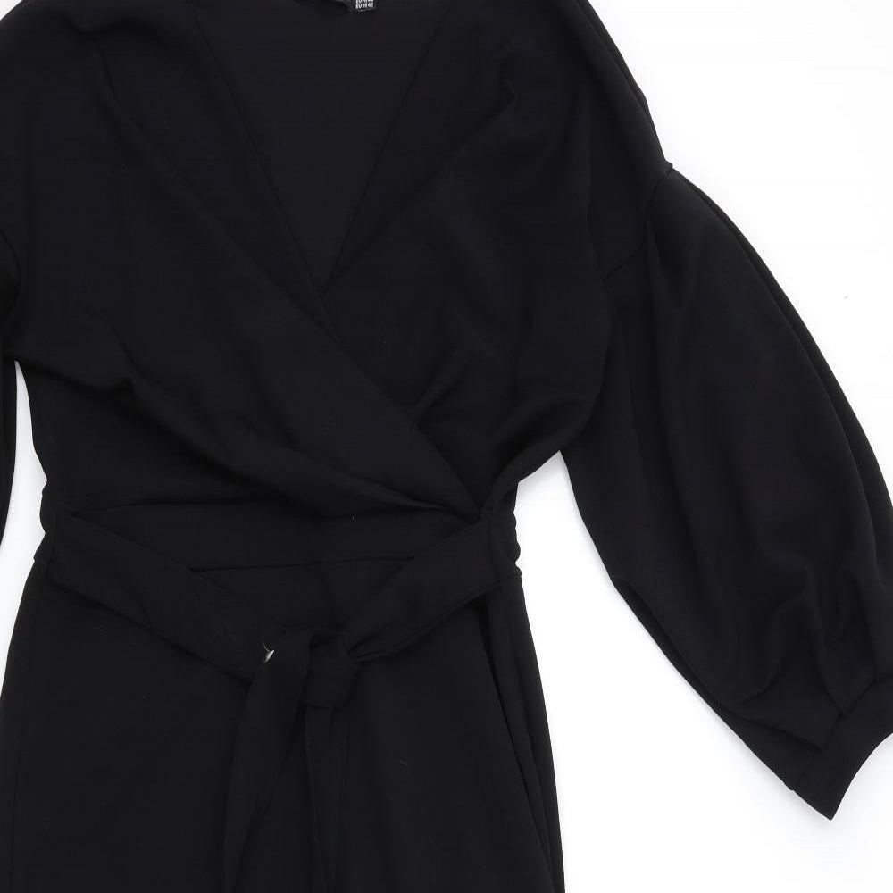 I SAW IT FIRST Womens Black   Wrap Dress  Size 16