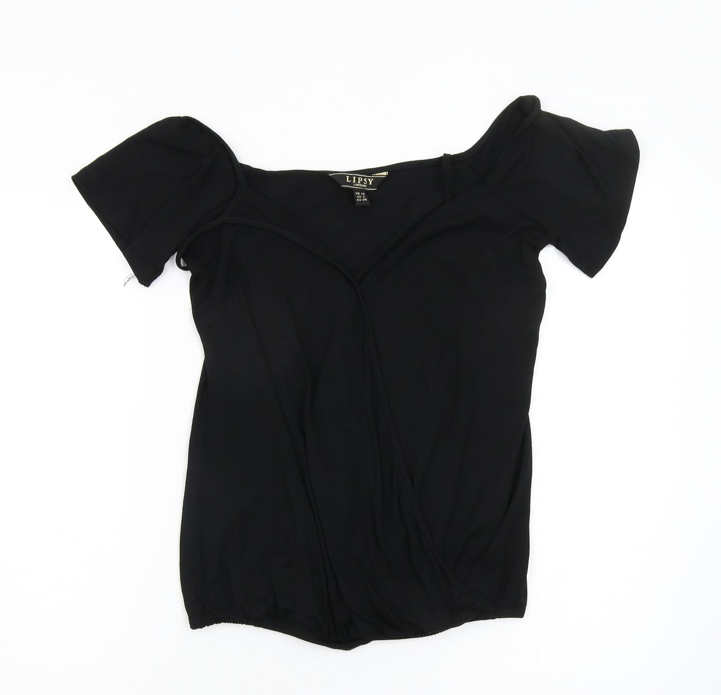 Lipsy Womens Black   Basic Blouse Size 10