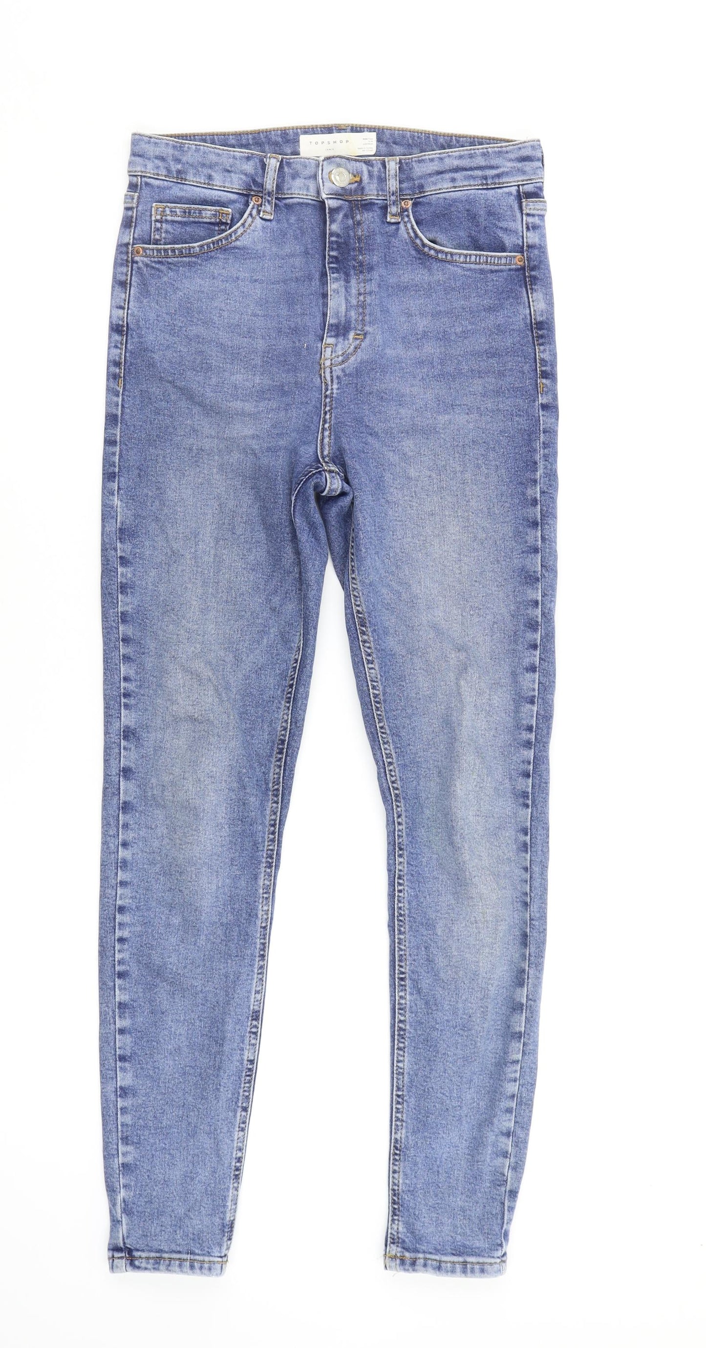 Topshop Womens Blue   Skinny Jeans Size 28 in L32 in