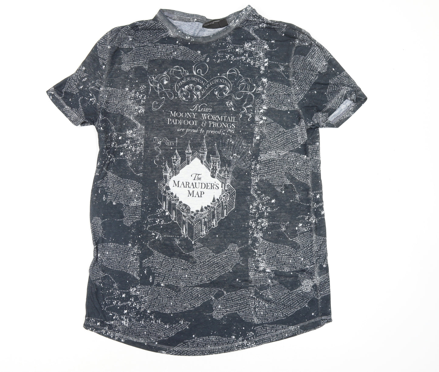 Harry Potter Mens Multicoloured Geometric   T-Shirt Size L