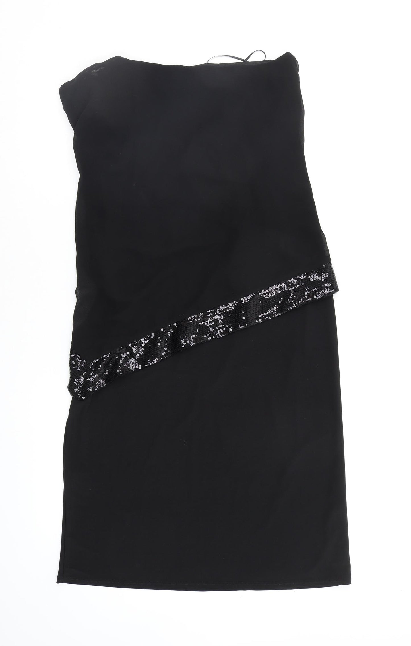 Preworn Womens Black   Fit & Flare  Size 14