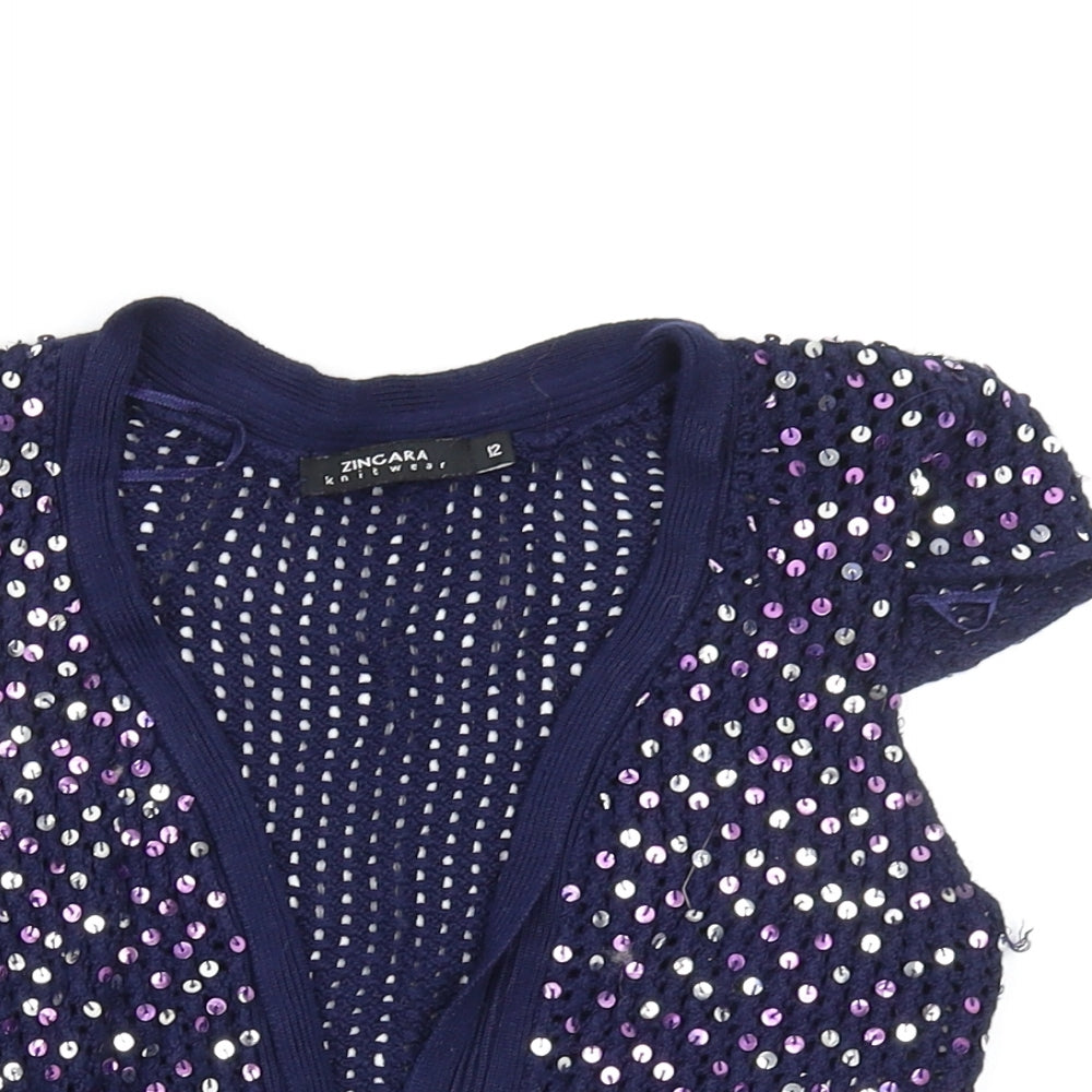 zingara Womens Blue   Cardigan Jumper Size 12