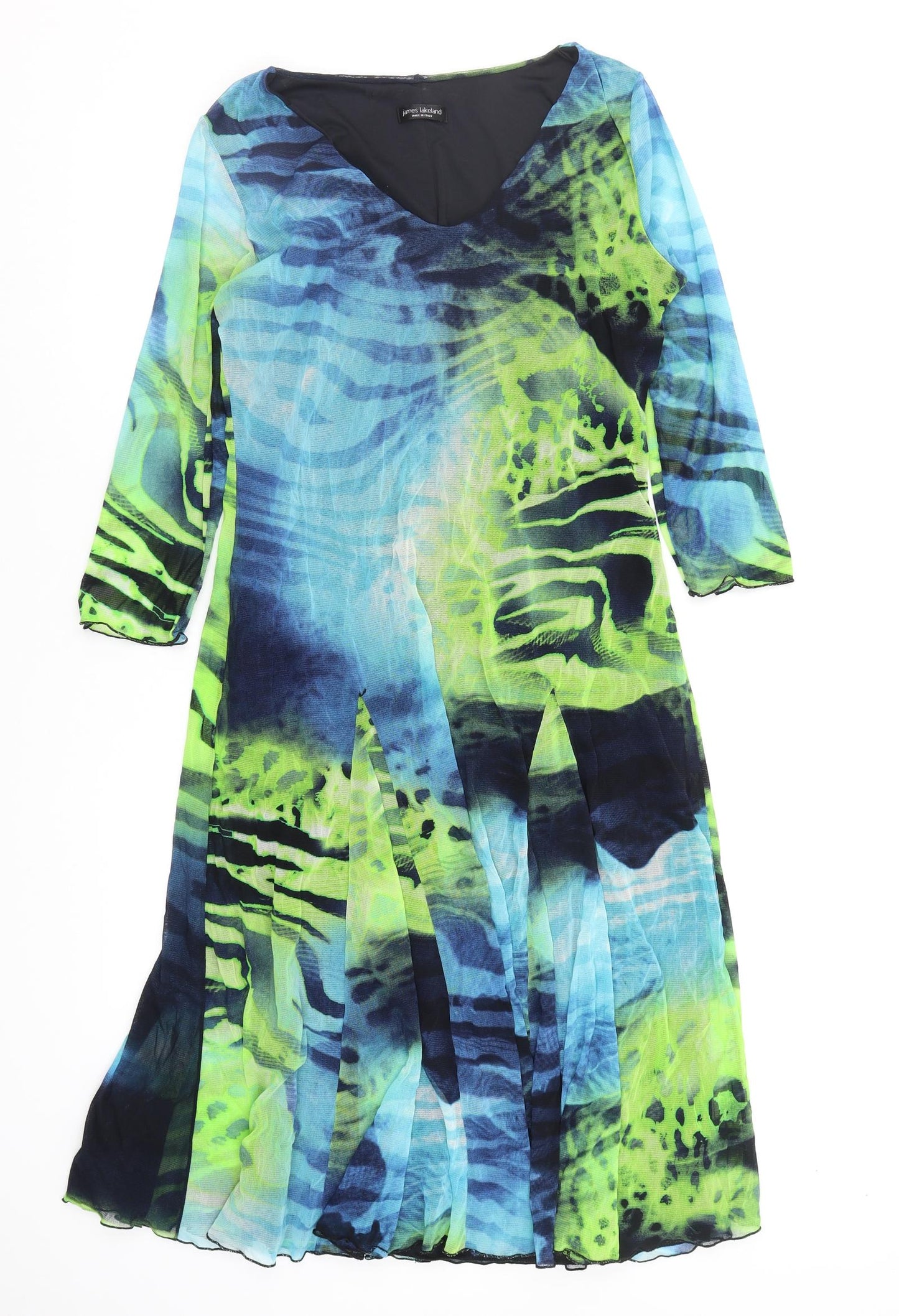 James Lakeland Womens Multicoloured Geometric  Fit & Flare  Size 22