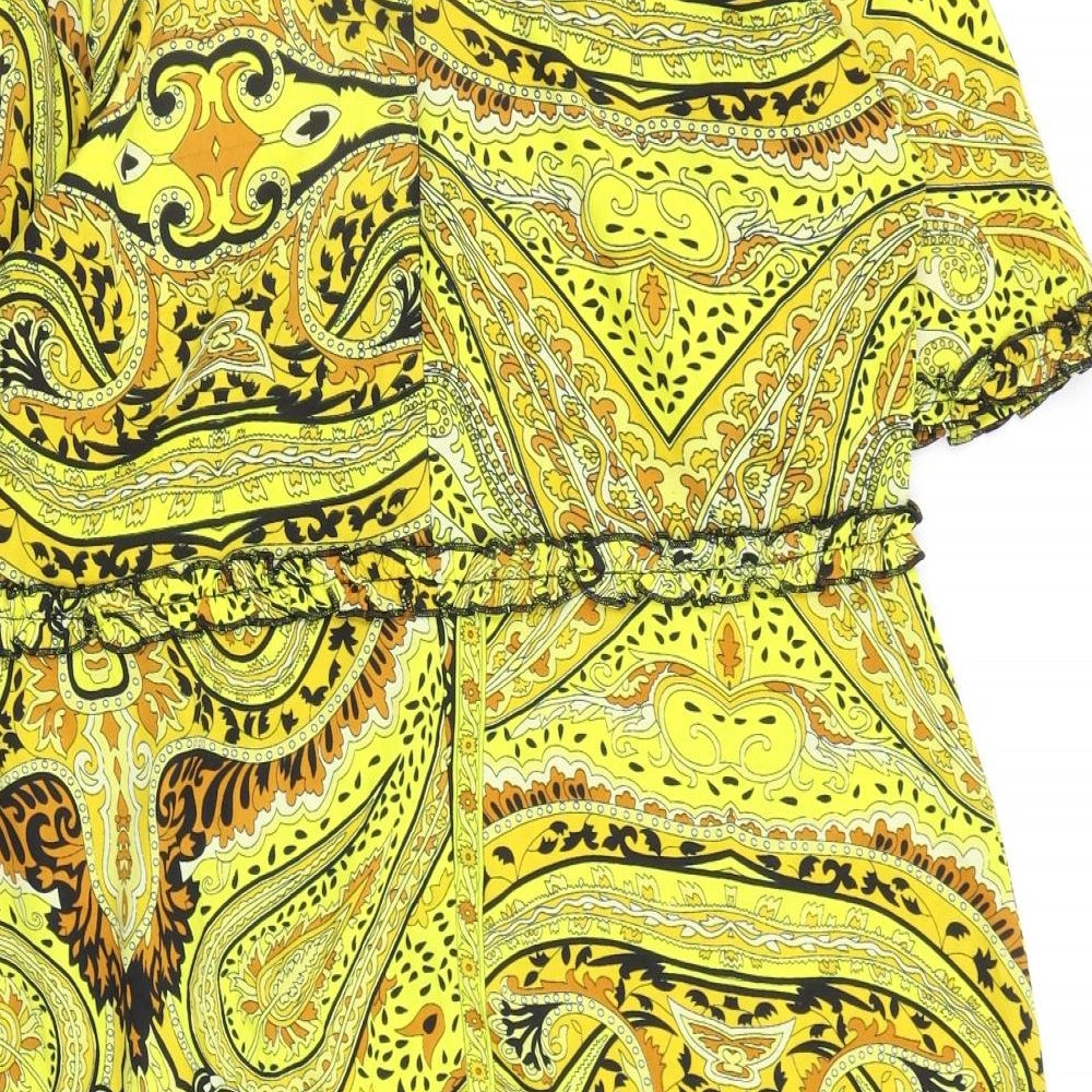 Boohoo Womens Multicoloured Geometric  Fit & Flare  Size 18