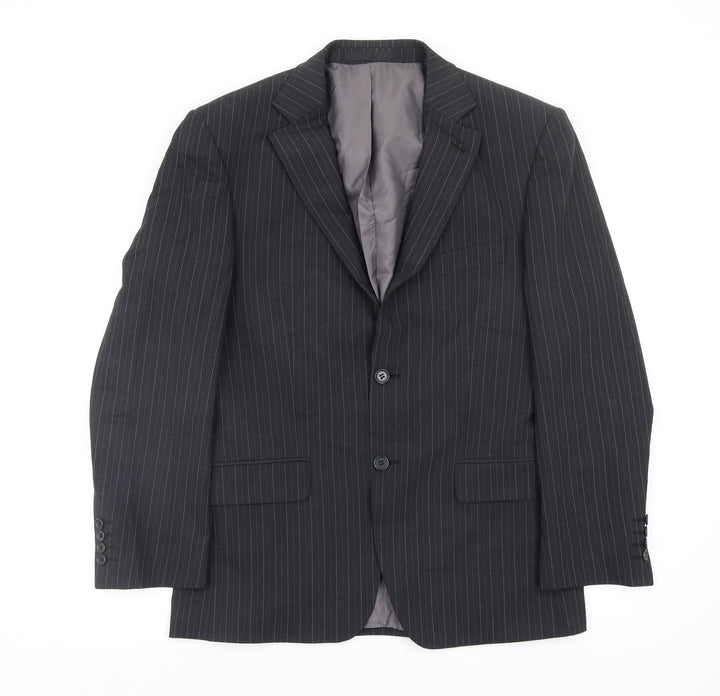 M&S Mens Grey Striped  Jacket Blazer Size S