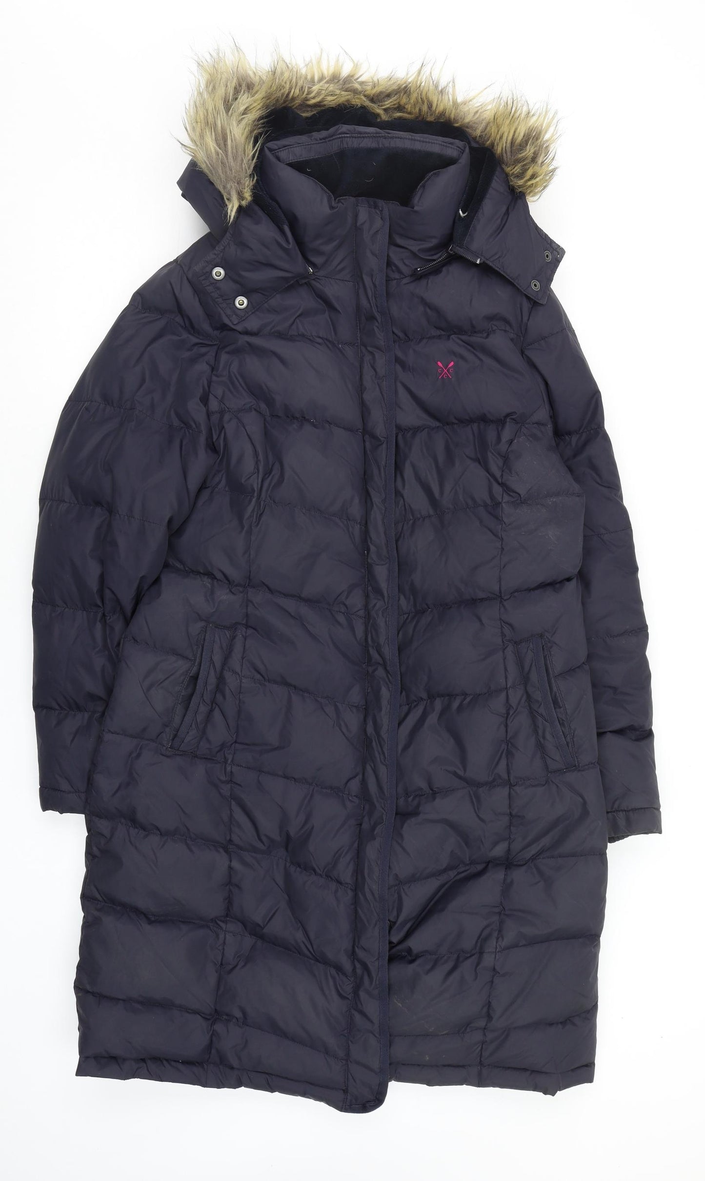 Crew Clothing Womens Blue   Parka Coat Size 14