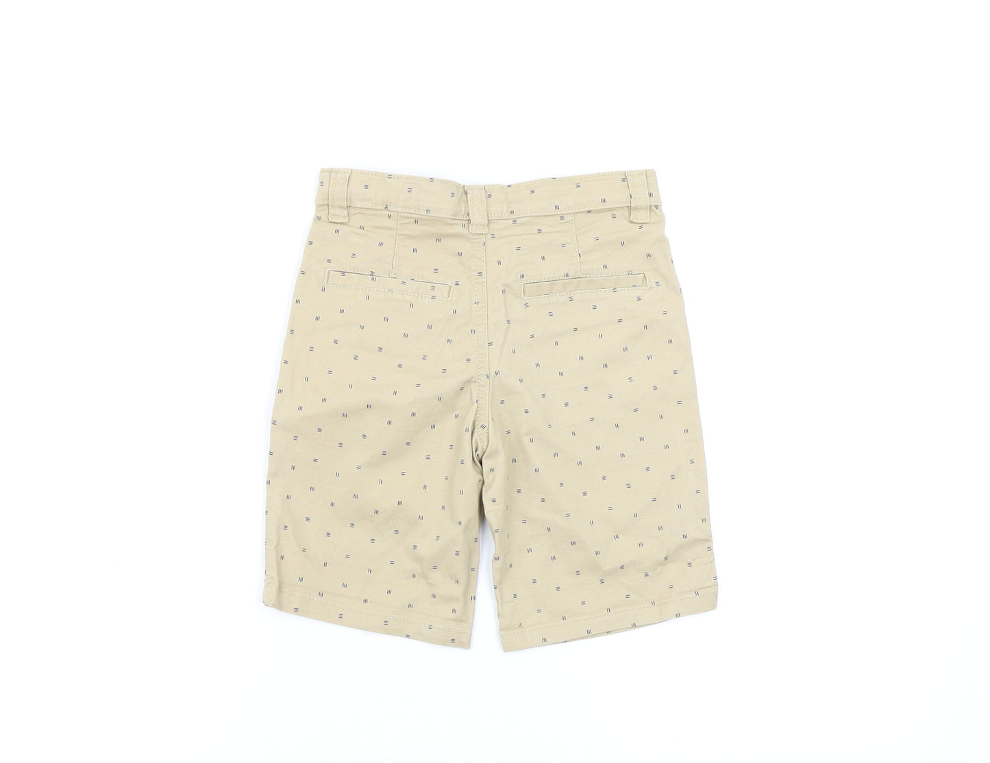 Primark Boys Beige Geometric  Chino Shorts Size 6-7 Years