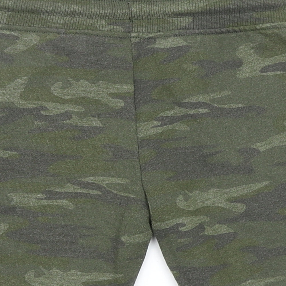 Asda George Boys Green Camouflage  Sweat Shorts Size 5-6 Years