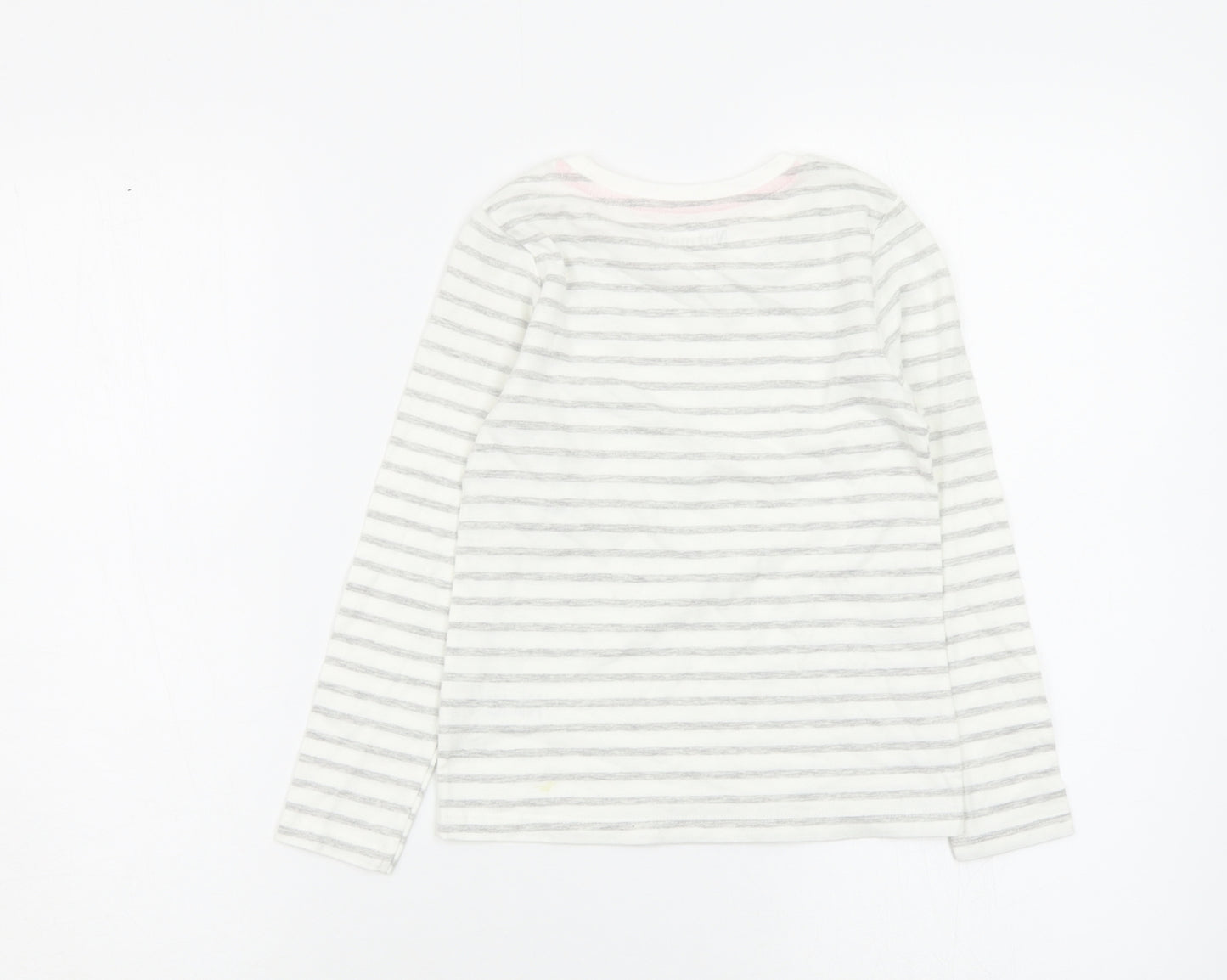 Nutmeg Girls Multicoloured Striped  Basic T-Shirt Size 6-7 Years