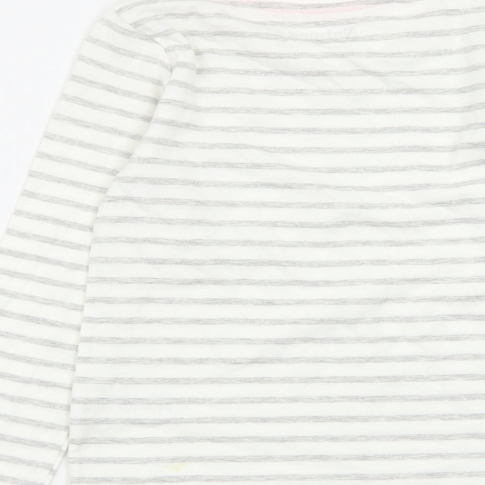 Nutmeg Girls Multicoloured Striped  Basic T-Shirt Size 6-7 Years